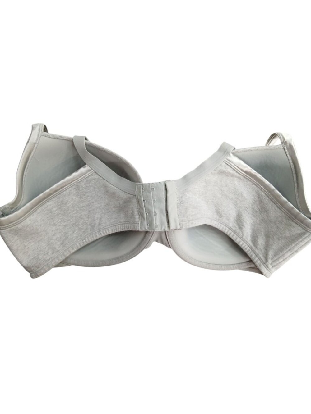 Cacique Light Gray Full Coverage Bra 46DDD Cotton Blend Adjustable Underwire - Picture 4 of 9
